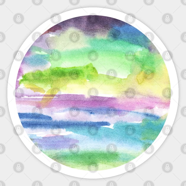 watercolor circle design - abstract Sticker by lausn